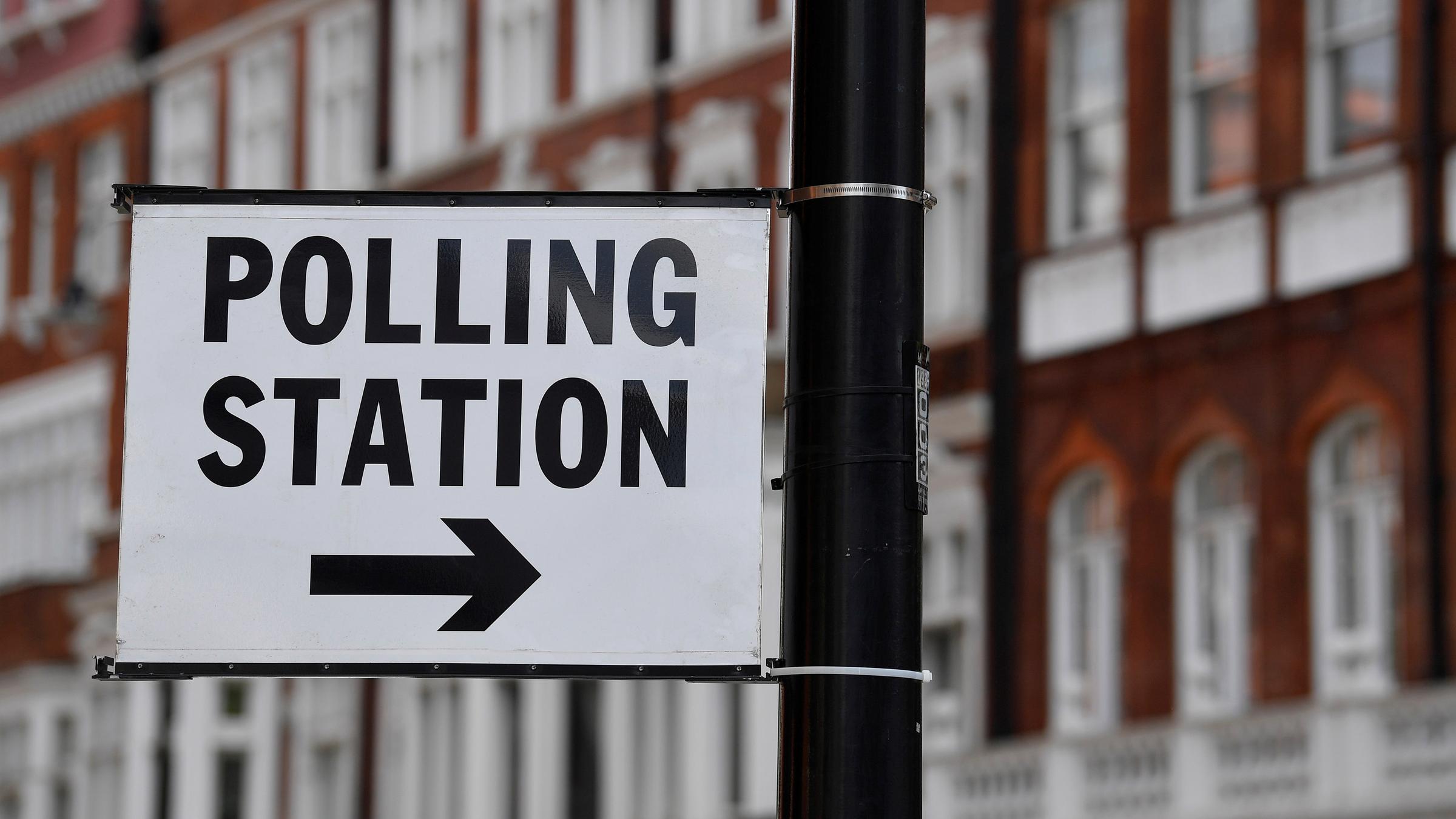 Wahllokal in London zur Europawahl in Großbritannien