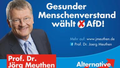 Wahlplakat der AfD mit Jörg Meuthen 