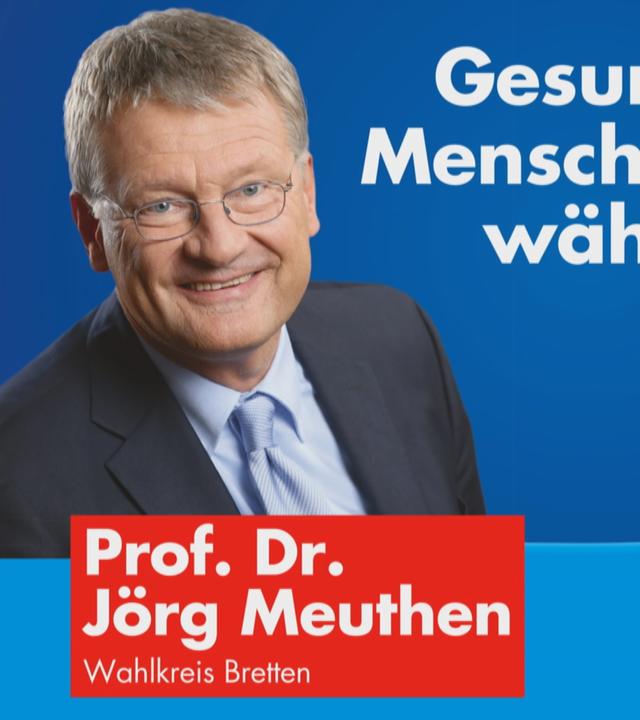 Wahlplakat der AfD mit Jörg Meuthen 
