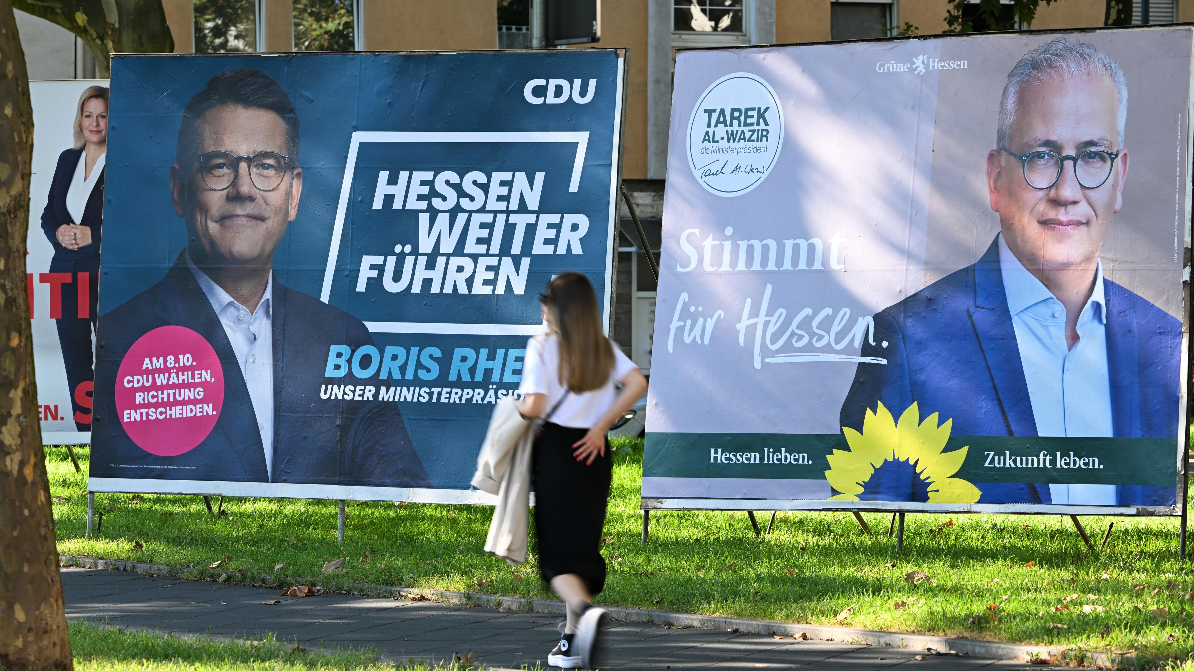 Landtagswahl Hessen - Wahlplakate