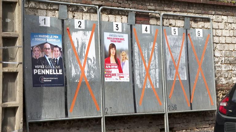 Wahlplakate in Frankreich