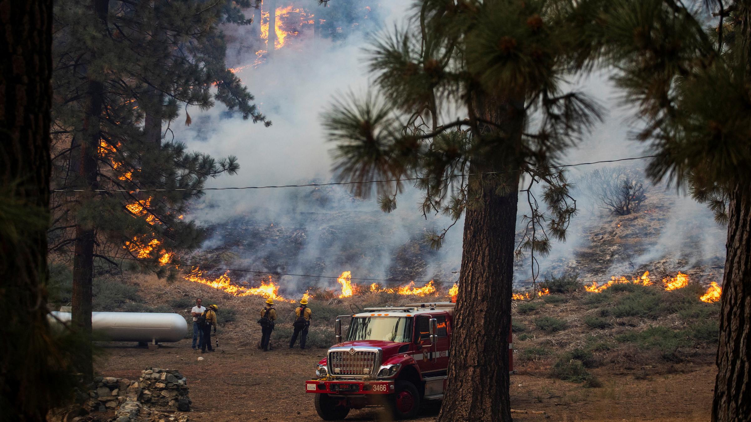Waldbrände in Wrightwood (Kalifornien), aufgenommen am 12.09.2024