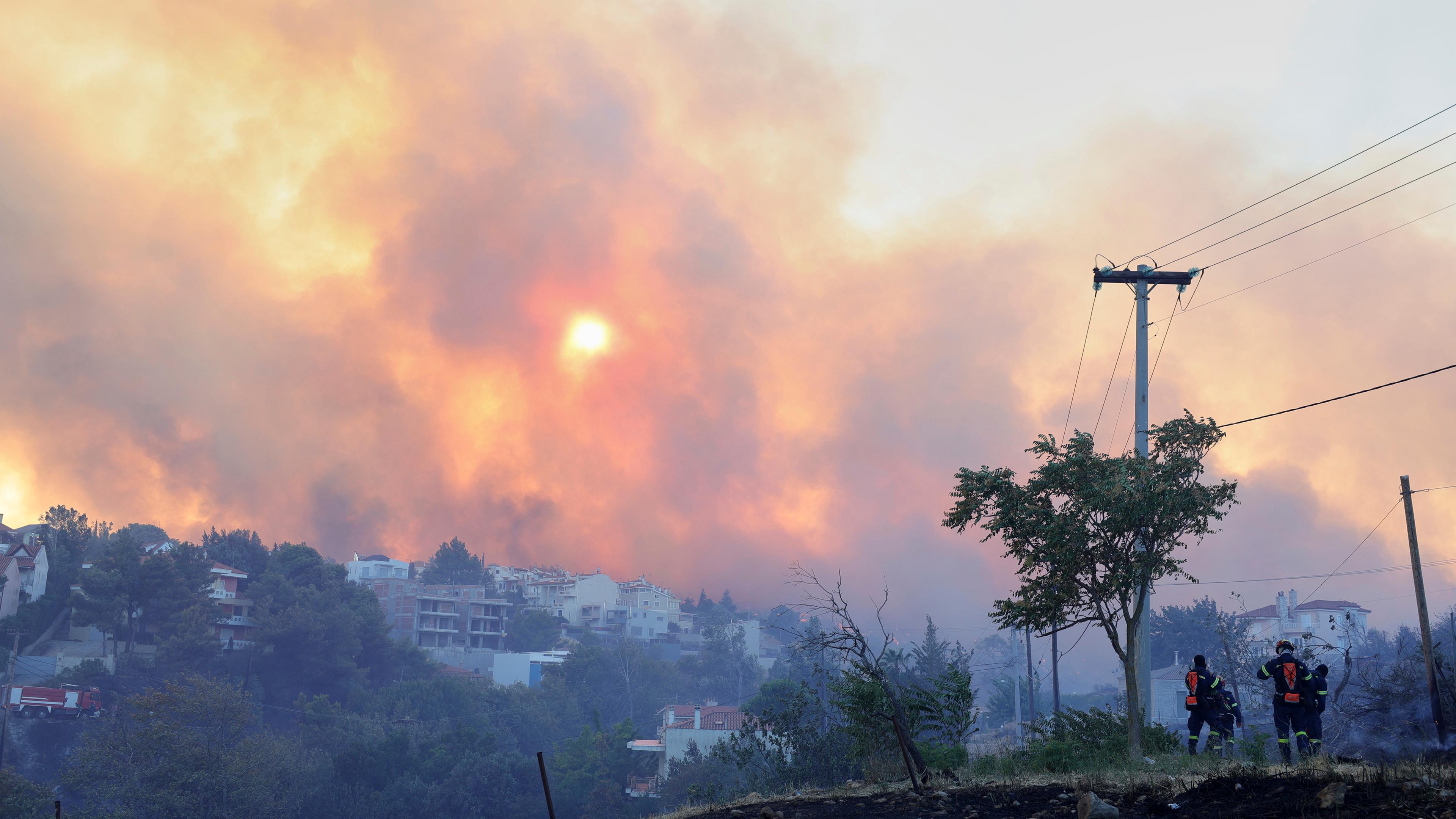 Waldbrand bei Athen