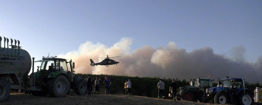 Großer Waldbrand bei Hürtgenwald