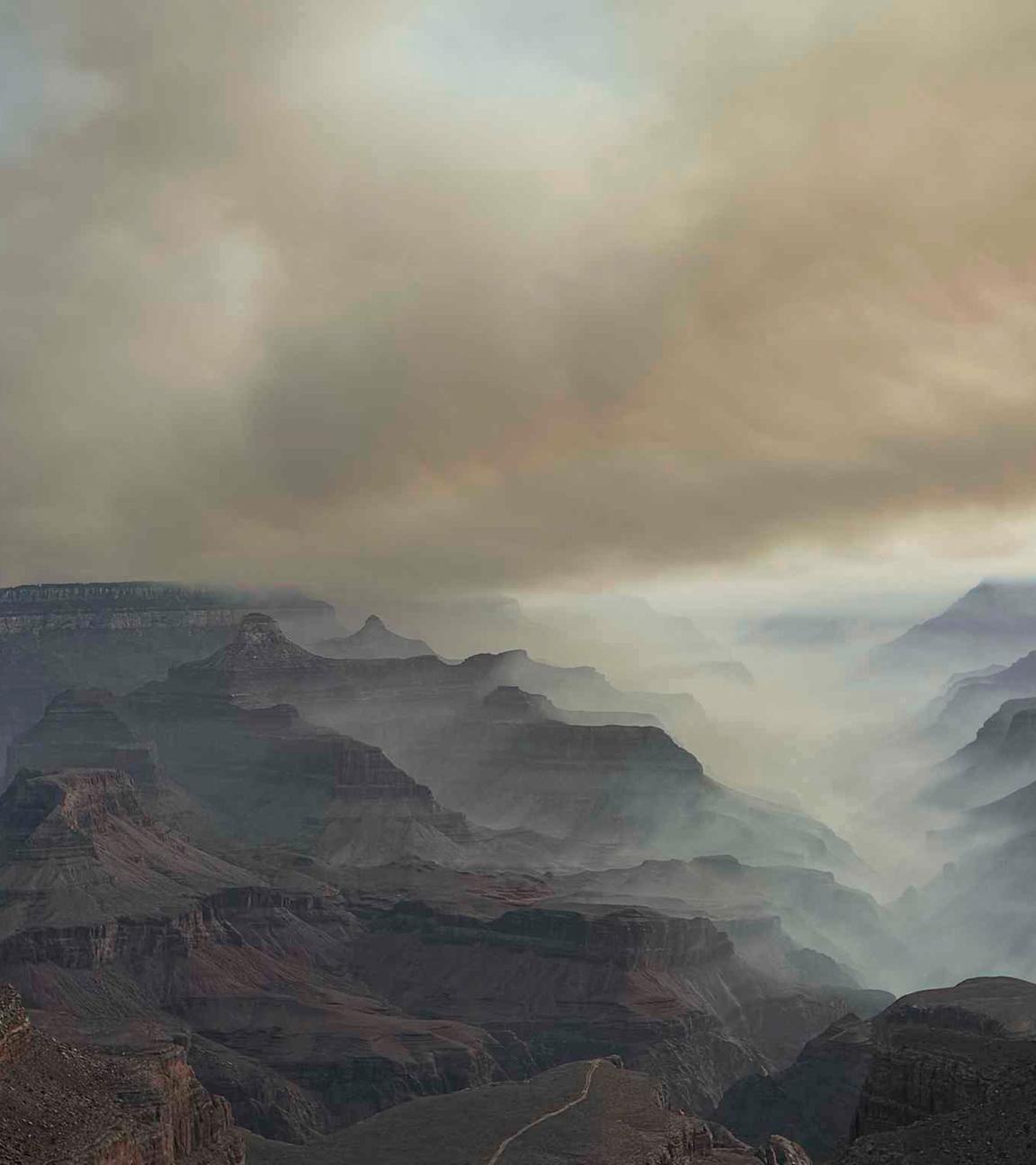 Feuer im Grand-Canyon-Nationalpark in Arizona