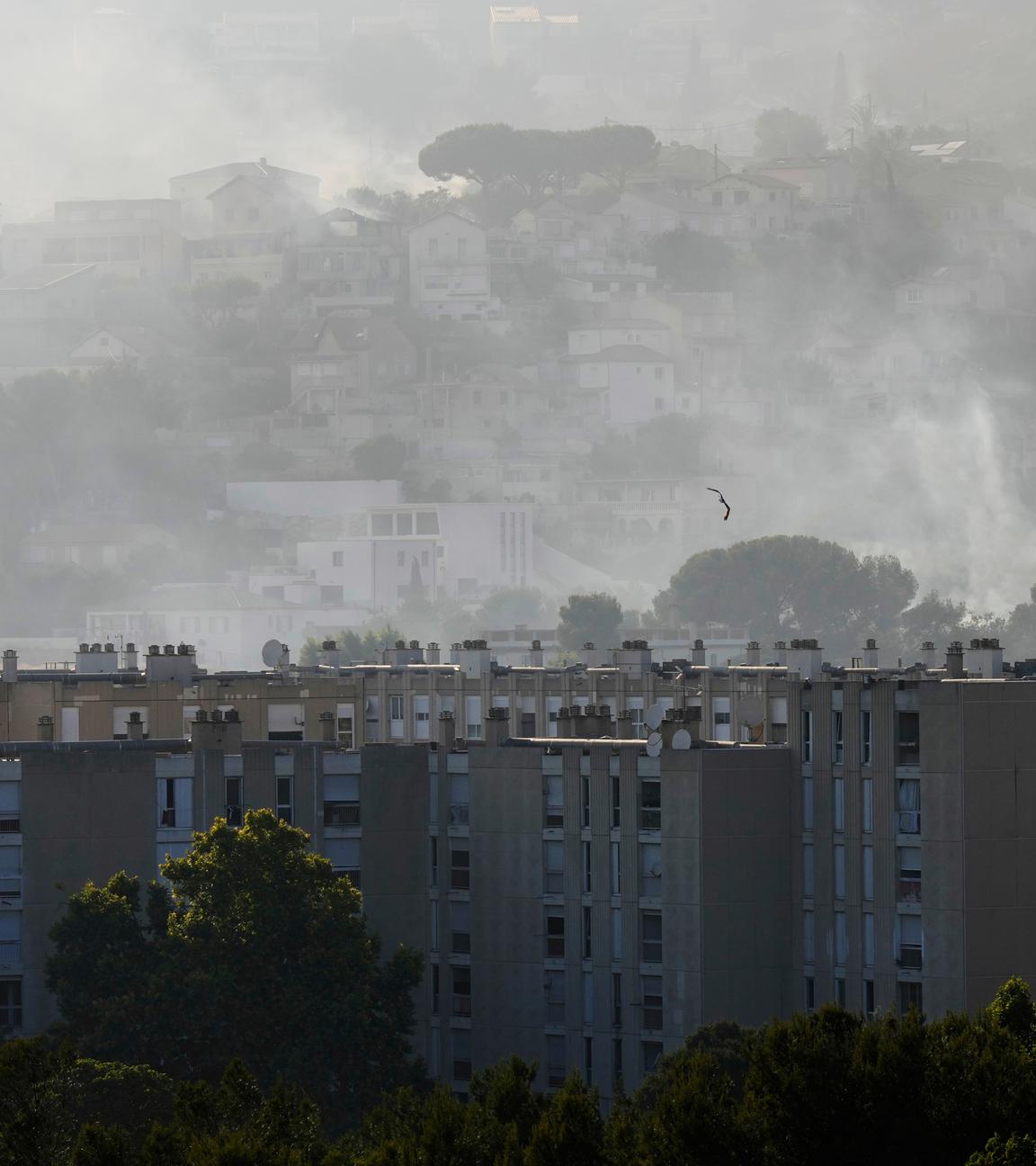 Große Rauchwolken über der französischen Stadt Marseille