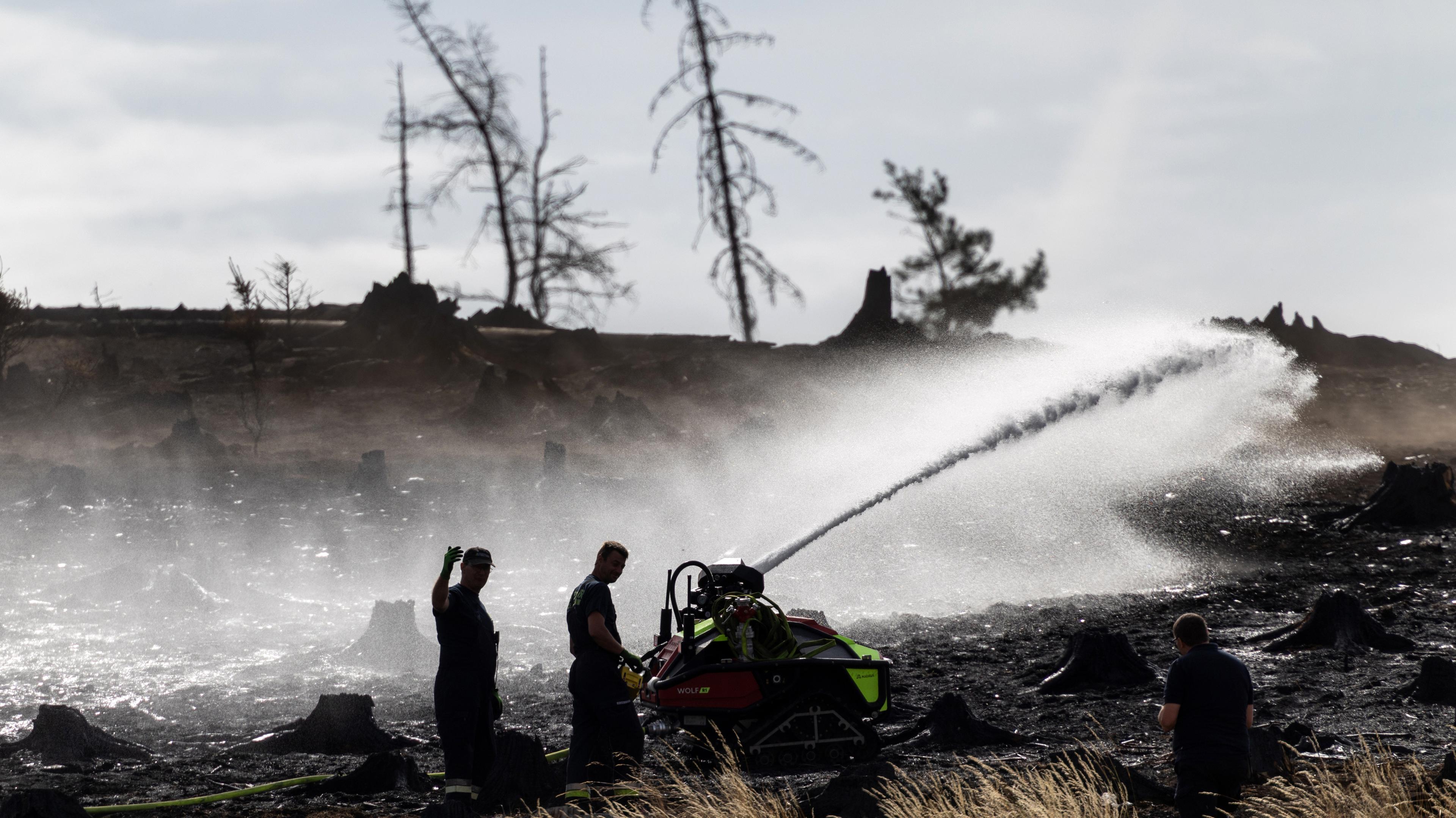 Waldbrand in Thüringen - Saalfelder Höhe