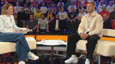 Waldemar Anton und Katrin Müller-Hohenstein (links) im aktuellen sportstudio