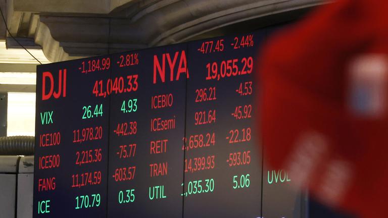 Sinkende Kurse an der Wall Street