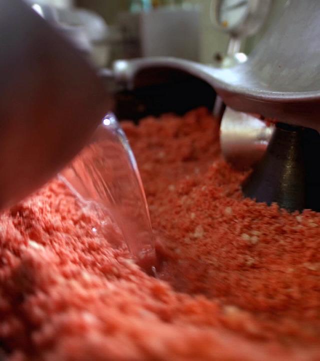 Produktion von Wurst