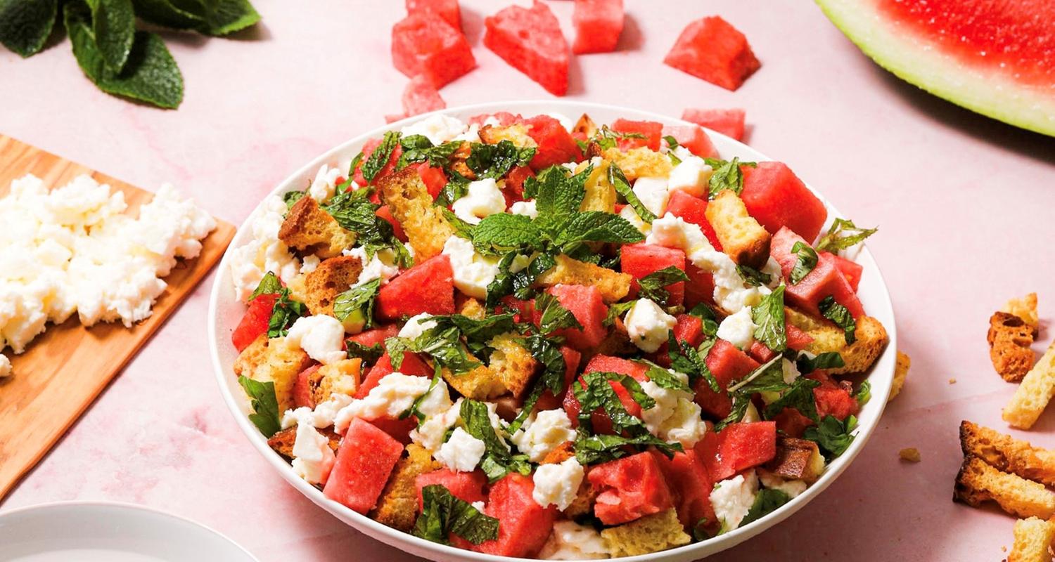Wassermelonen-Minz-Salat