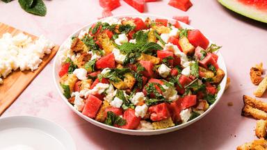 Wassermelonen-Minz-Salat