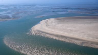 Das Wattenmeer der Nordsee aus der Luft