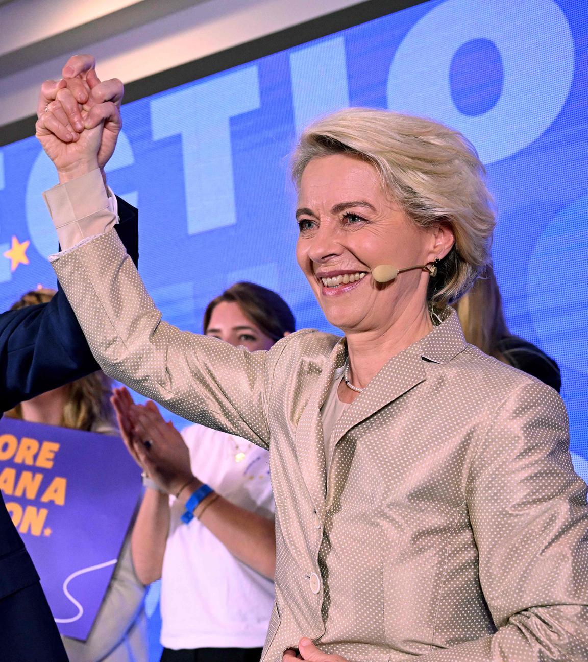 Manfred Weber und Ursula von der Leyen am Wahlabend