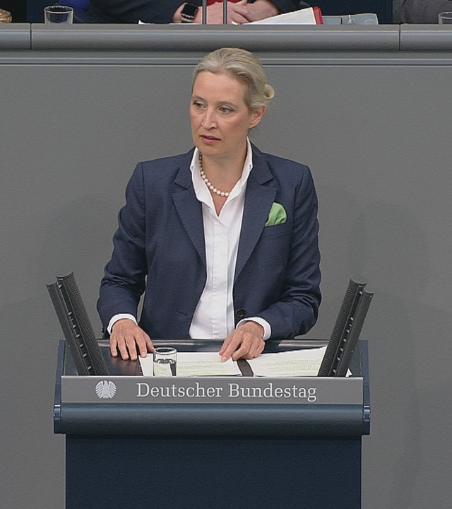 Weidel bei letzter Debatte im Bundestag