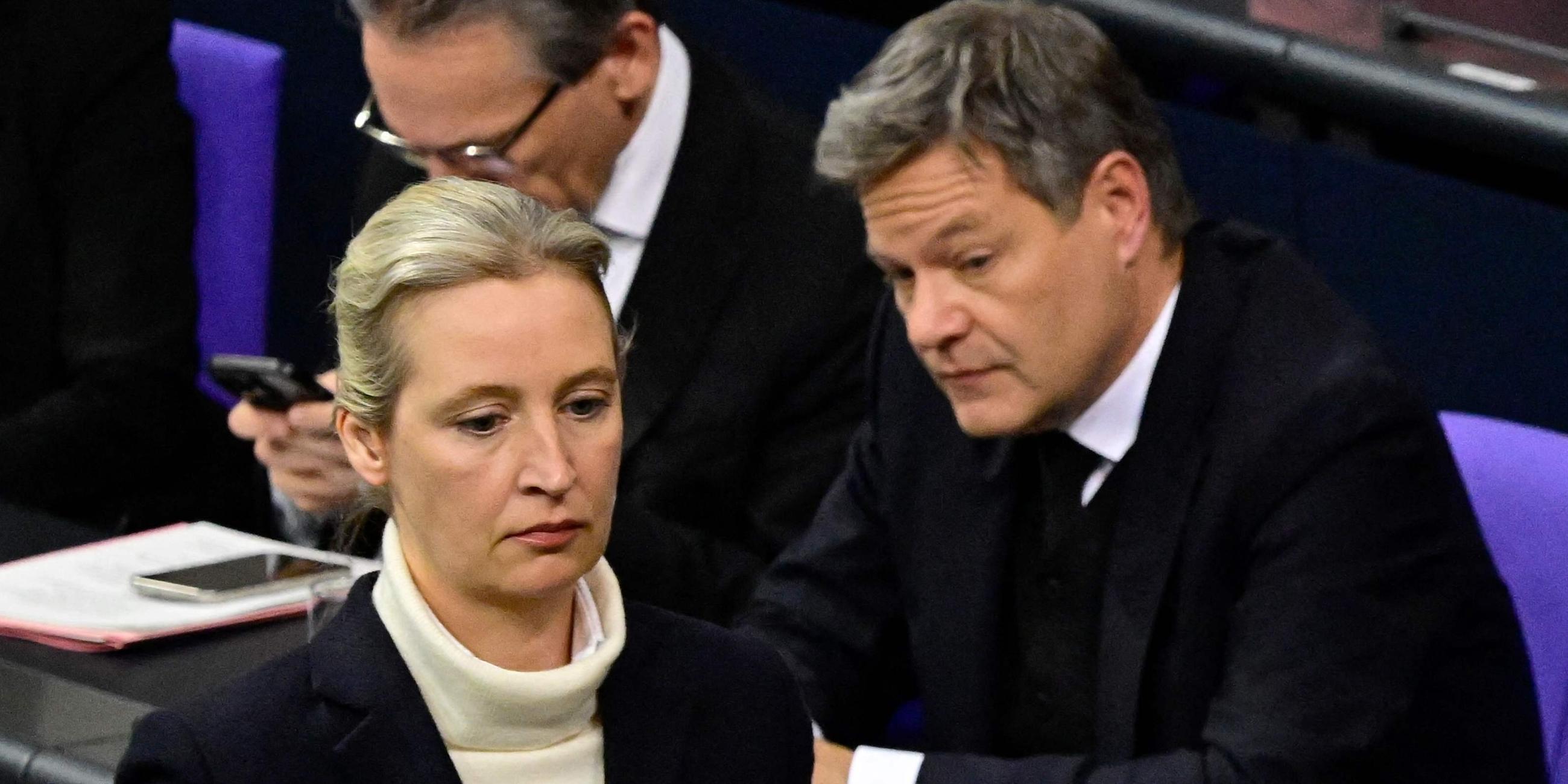 Alice Weidel und Robert Habeck