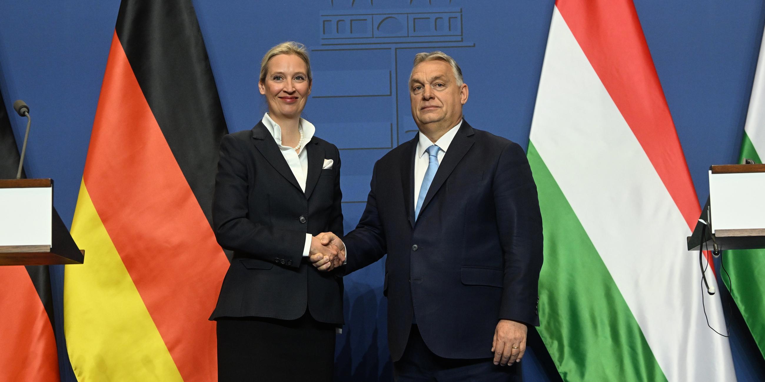 Alice Weidel und Viktor Orban