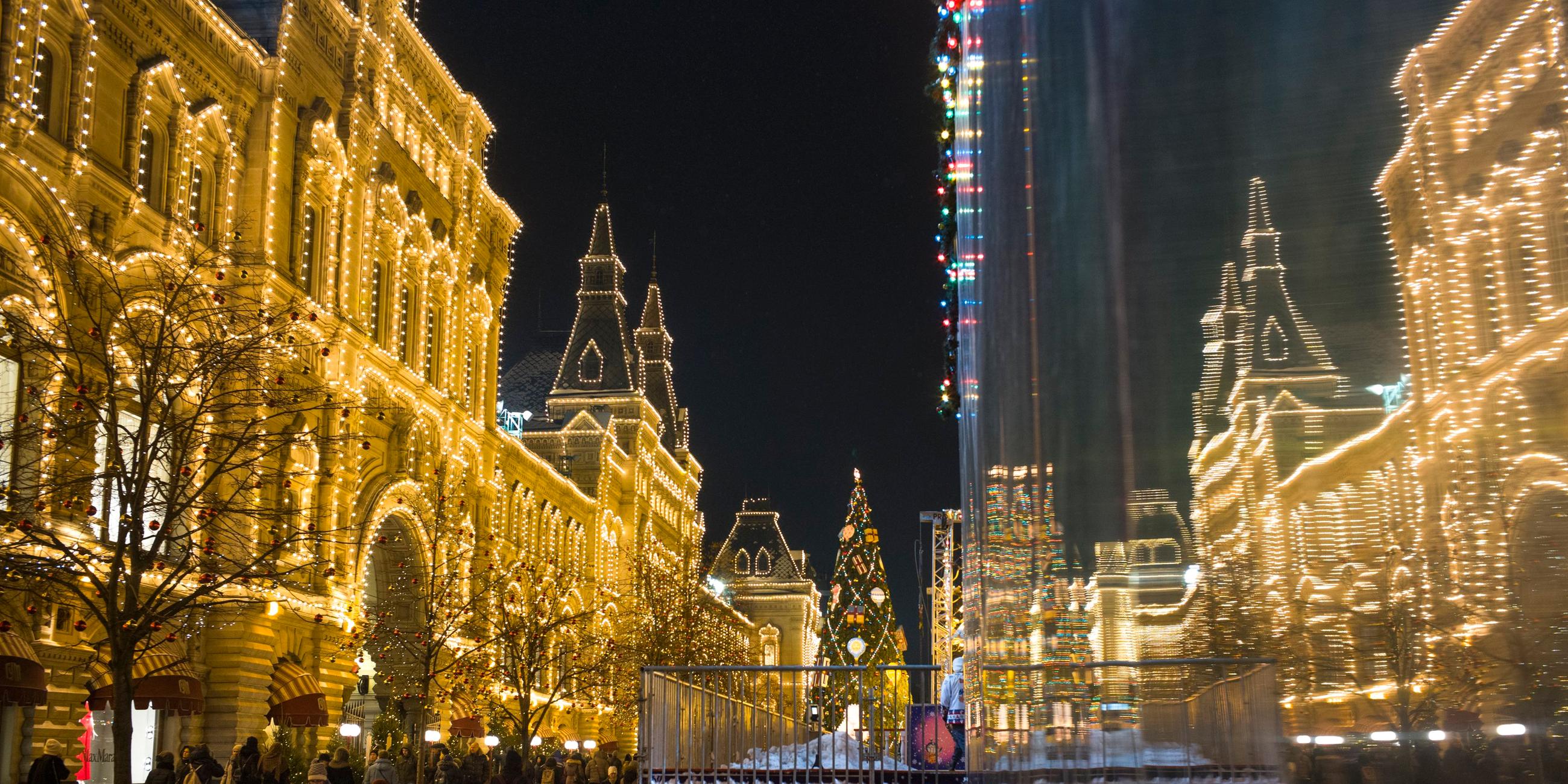 Das Einkaufszentrum Gum in Moskau, aufgenommen am 08.12.2017 in (Russland)