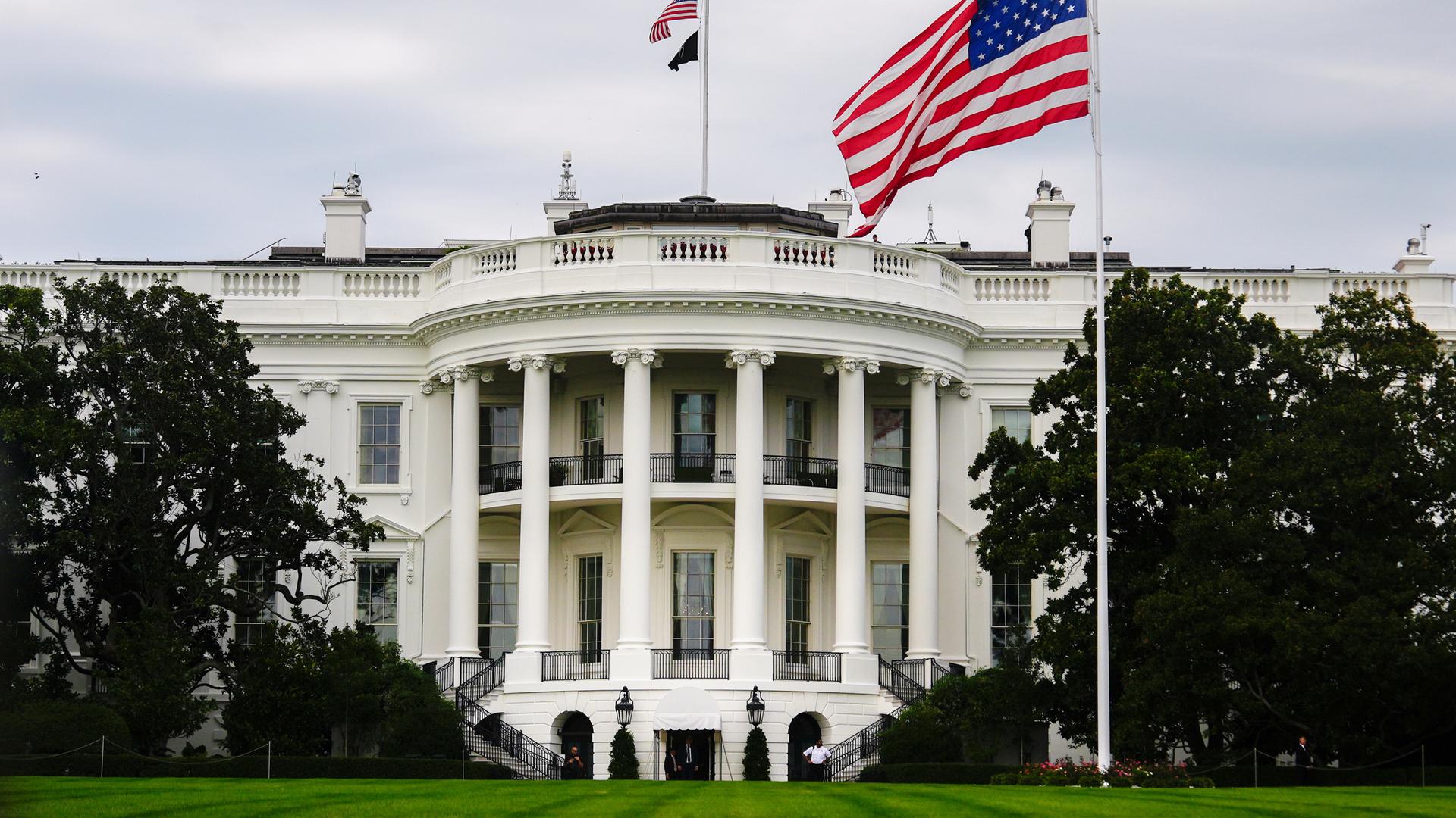  Blick auf das Weiße Haus.