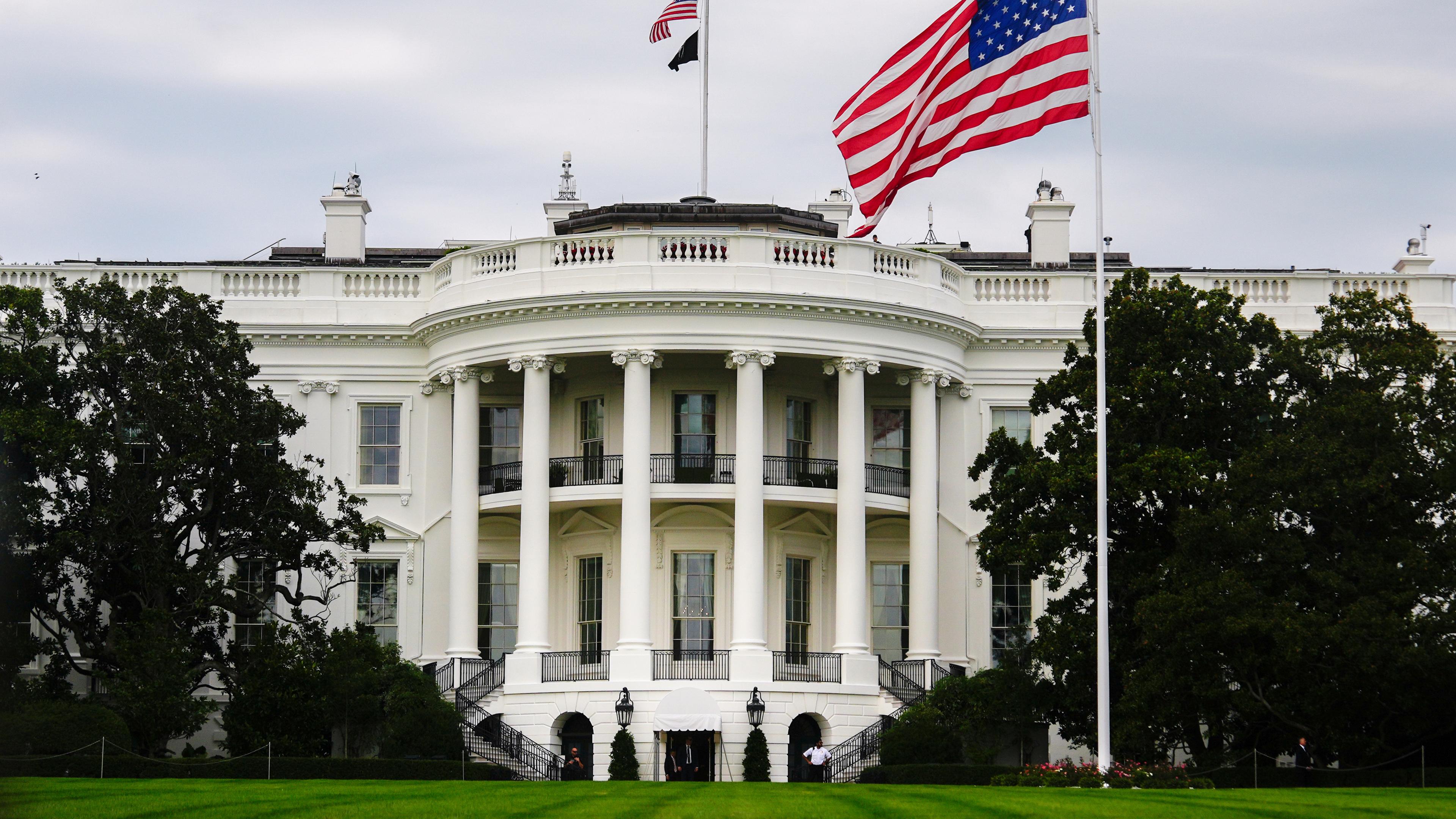  Blick auf das Weiße Haus.