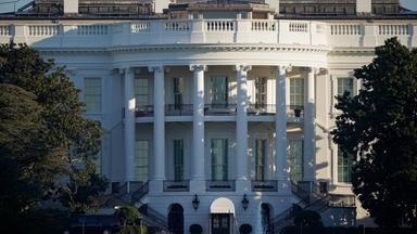 USA, Washington D.C.: Außenansicht des Weißen Hauses.