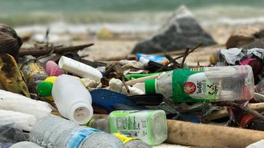 Plastikmüll am Strand einer thailändischen Insel.