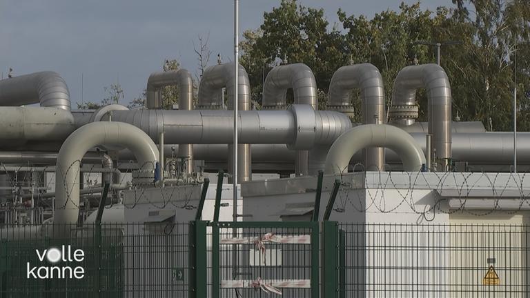 Weniger Gas im Speicher