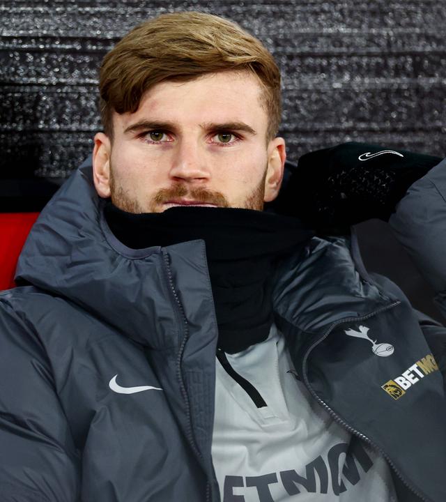 Timo Werner auf der Bank von Tottenham