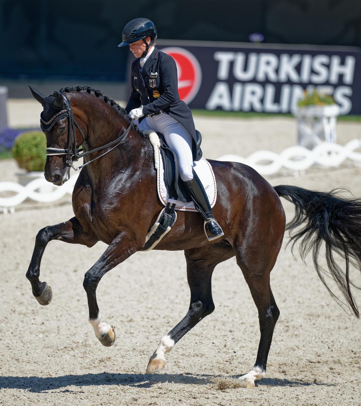 Dressur, Grand Prix Einzelwertung, CHIO Aachen. Die deutsche Dressurreiterin Isabell Werth auf dem Pferd Wendy reitet im Parcours.