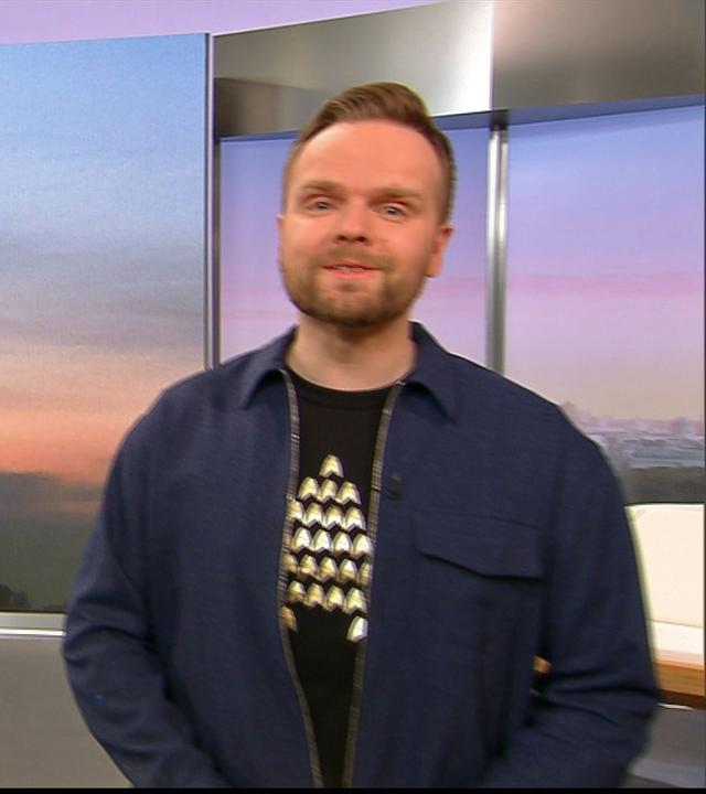 Benjamin Stöwe präsentiert das Wetter