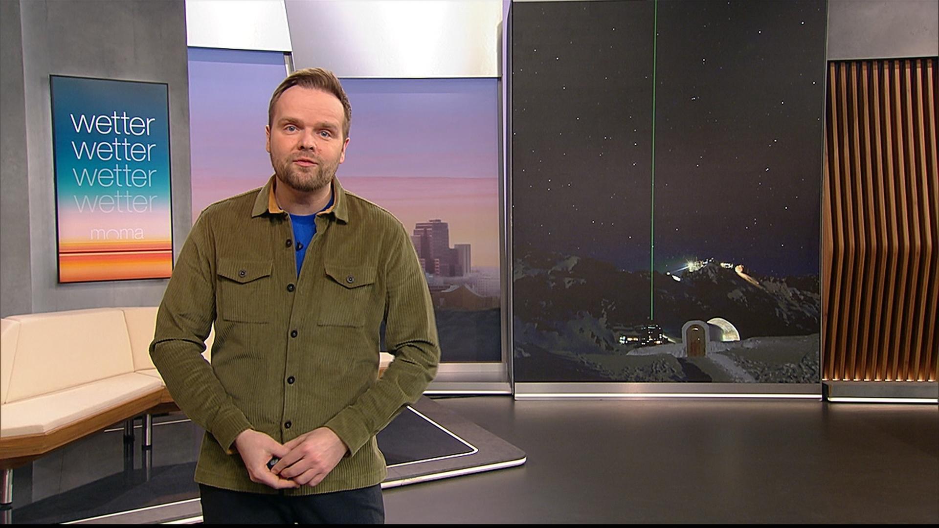 Benjamin Stöwe präsentiert das Wetter