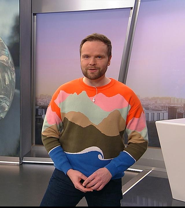 Benjamin Stöwe präsentiert das Wetter