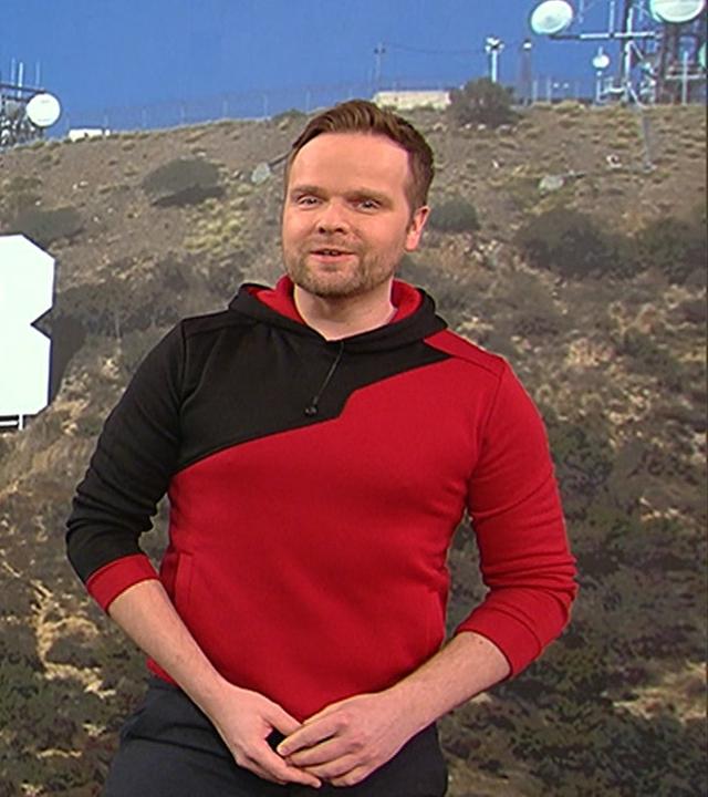 Benjamin Stöwe präsentiert das Wetter