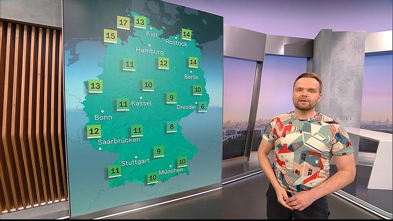 Benjamin Stöwe präsentiert das Wetter