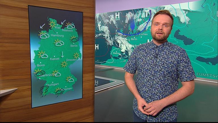 Benjamin Stöwe präsentiert das Wetter