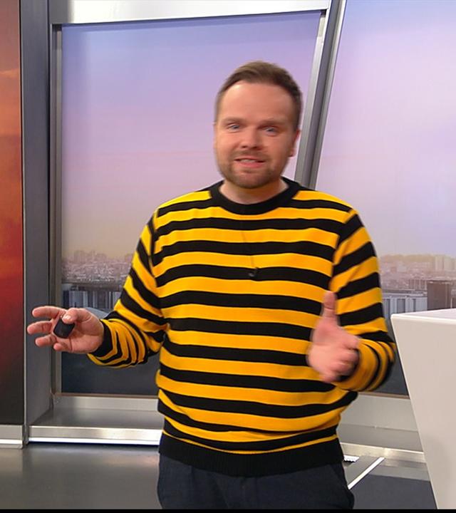 Benjamin Stöwe präsentiert das Wetter