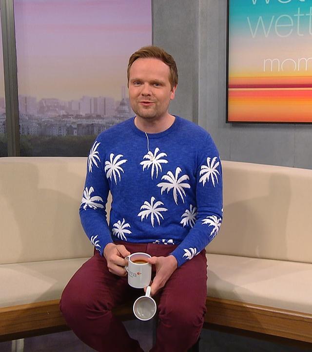 Benjamin Stöwe präsentiert das Wetter