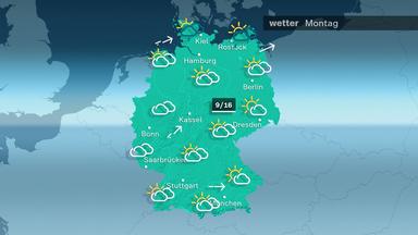 Das Bild zeigt eine Wetterkarte mit den Temperaturen am Montag, den 26.10.2026, in Deutschland.