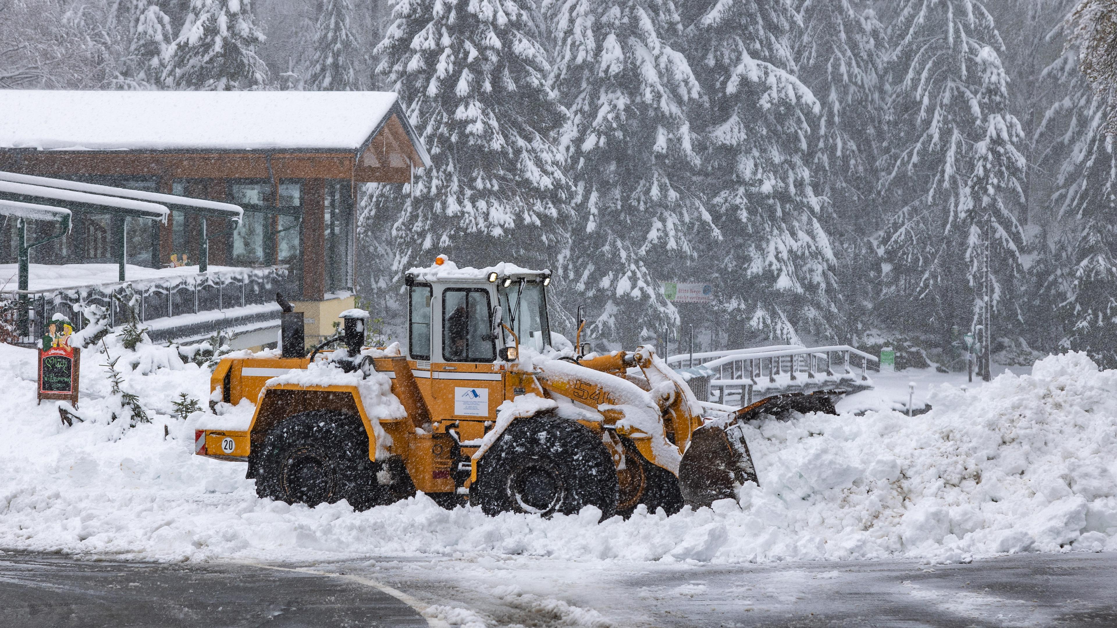Schnee, Räumfahrzeug, Straße