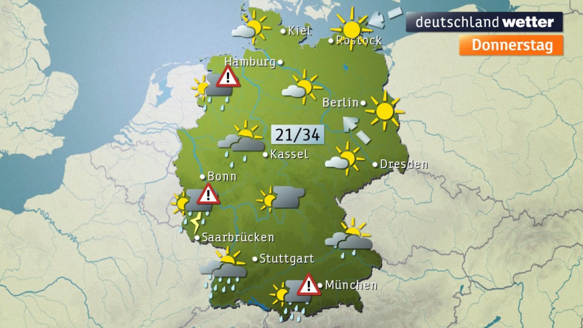 Wetteraussichten: Donnerstag (31.05.2018)