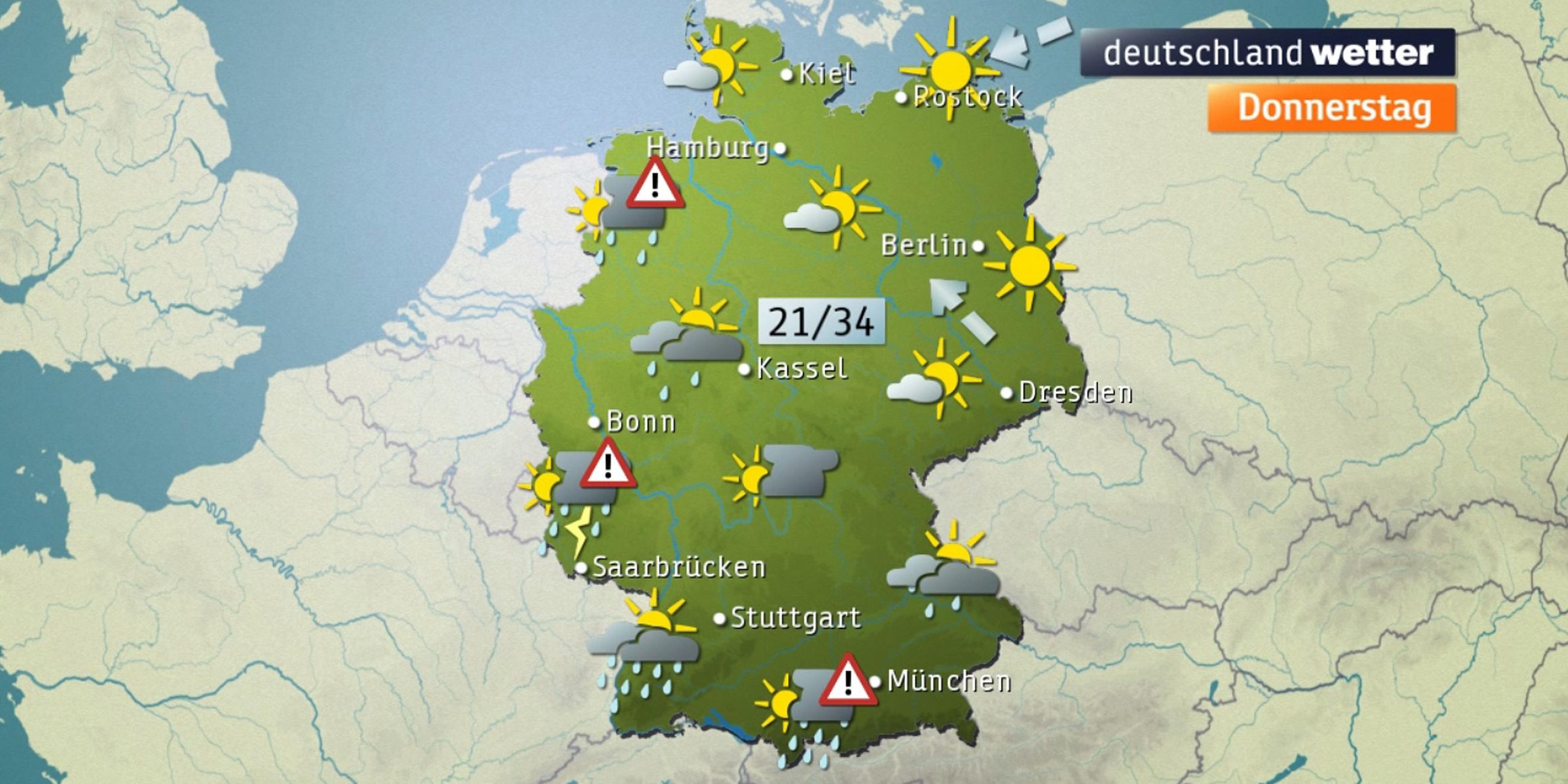 Wetteraussichten: Donnerstag (31.05.2018)