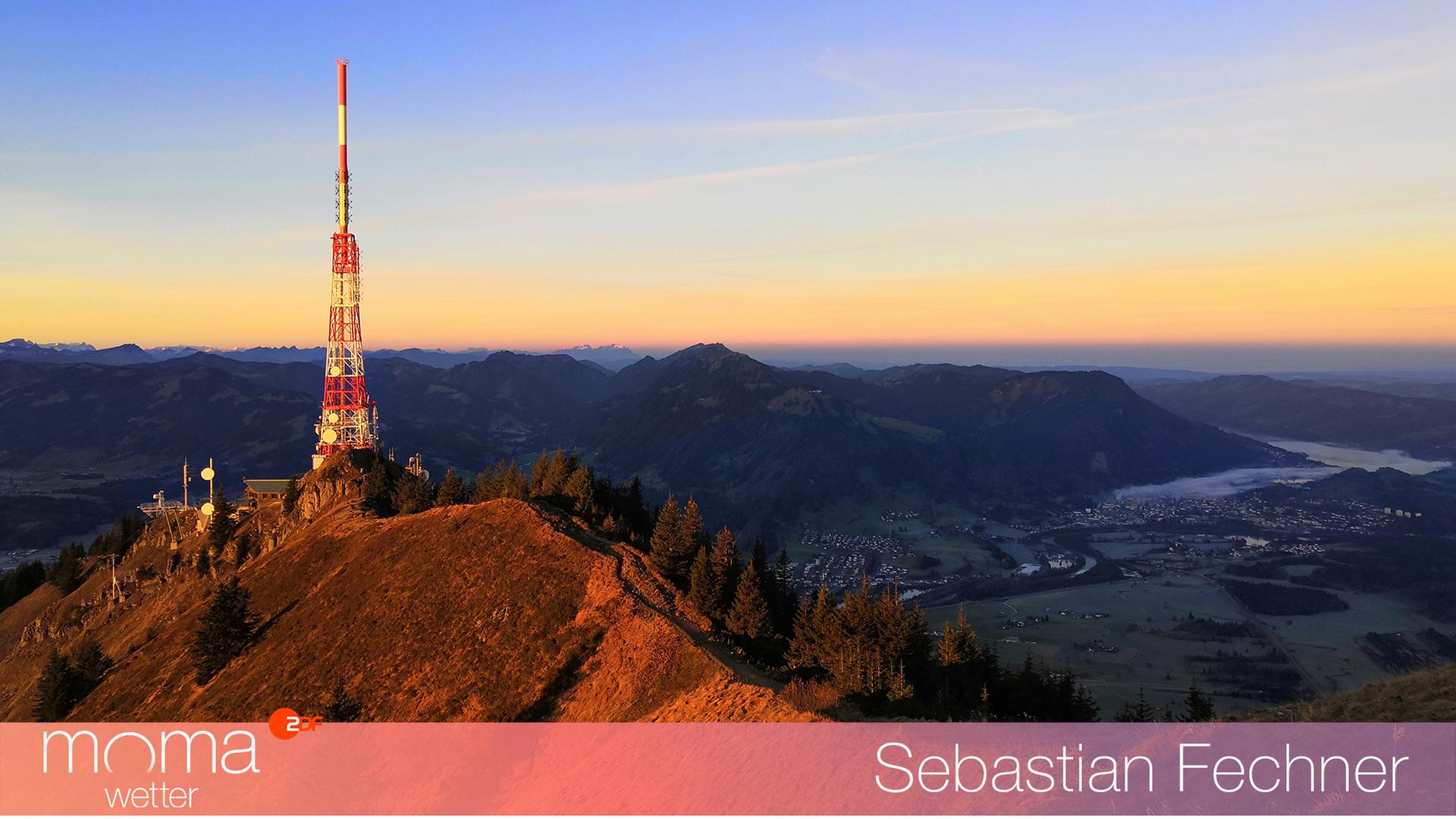 Morgenblick vom Grünten im Allgäu