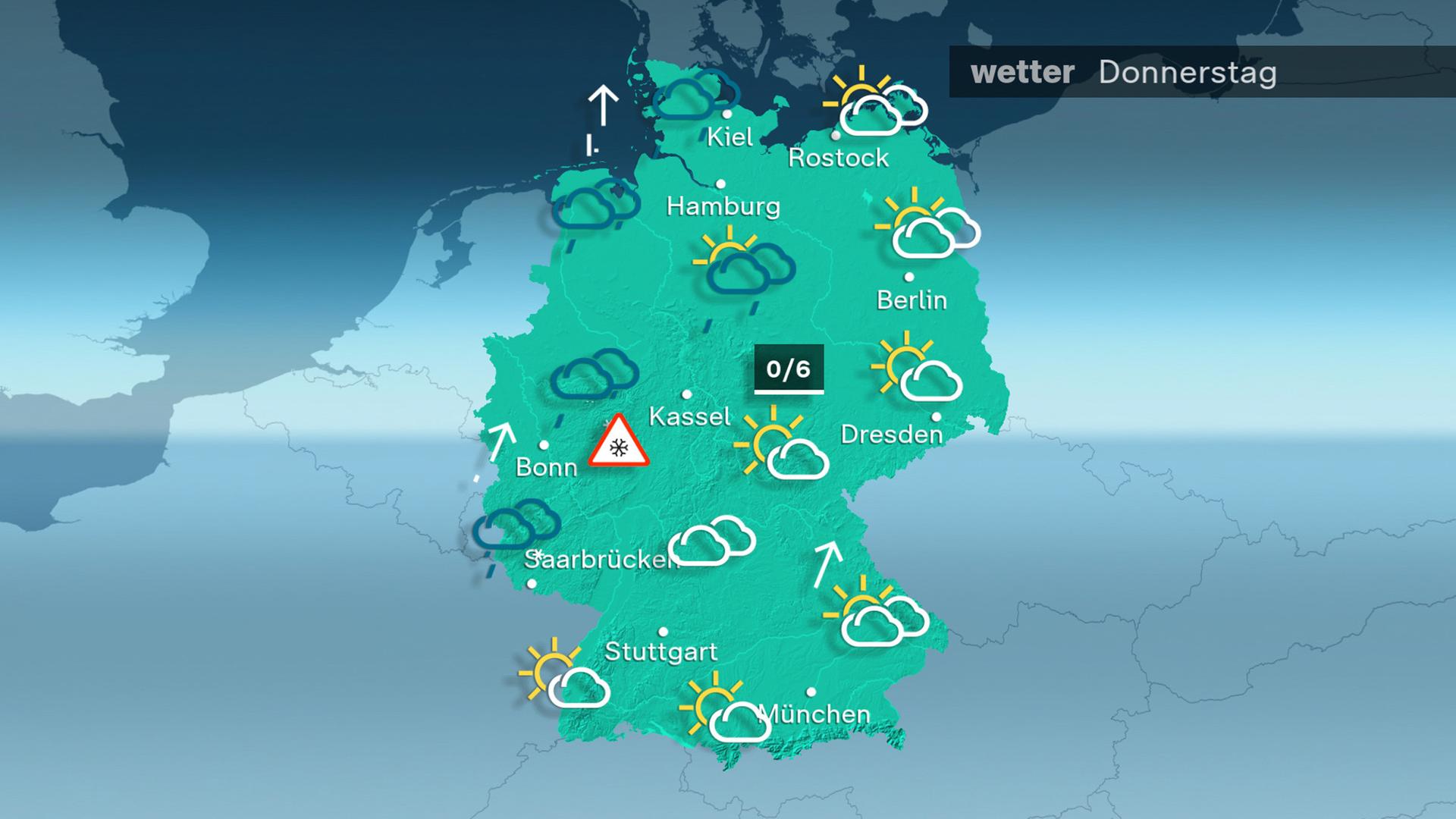 Wetterkarte: Vorhersage für den 05.012.2024