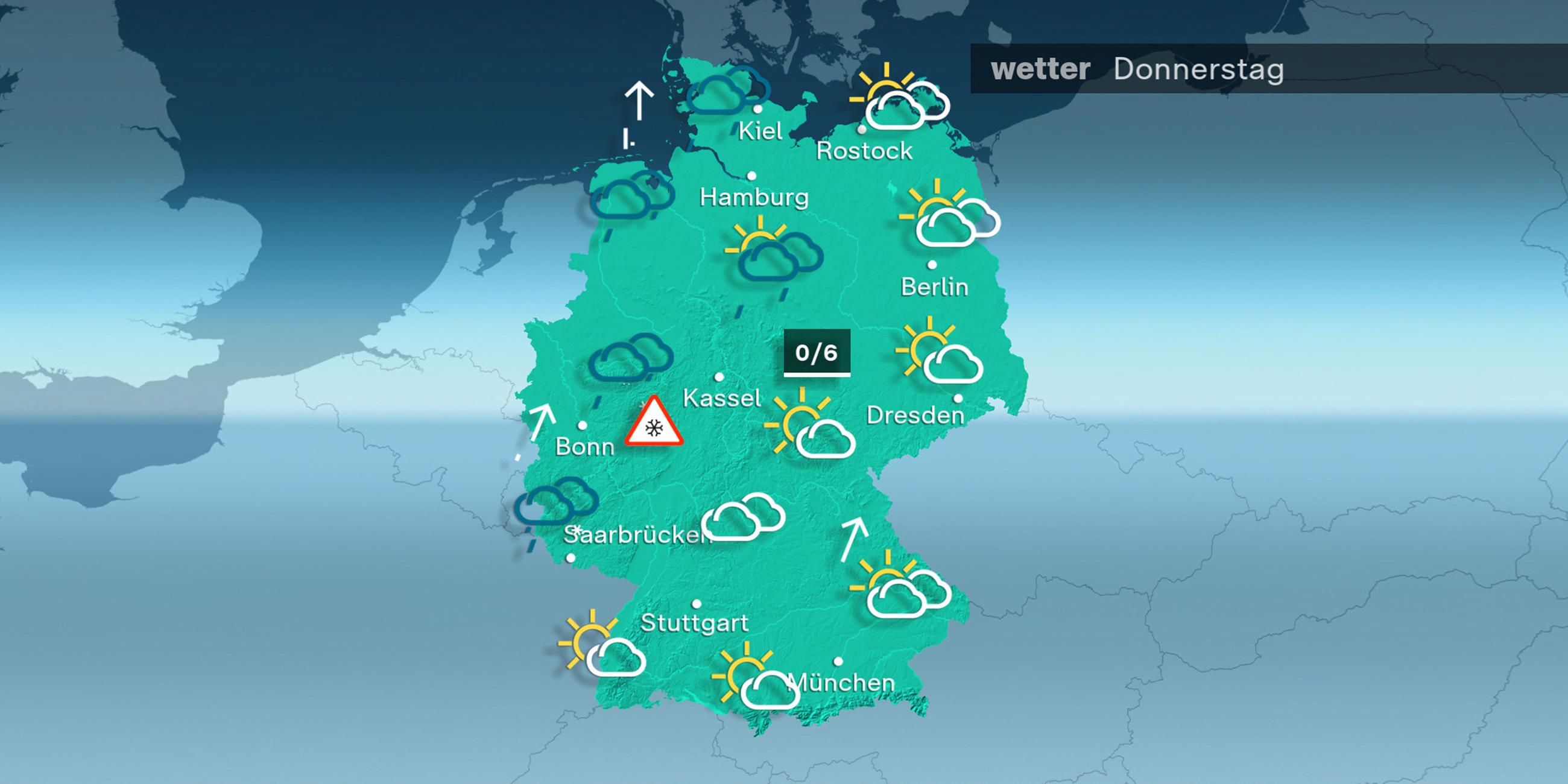 Wetterkarte: Vorhersage für den 05.012.2024