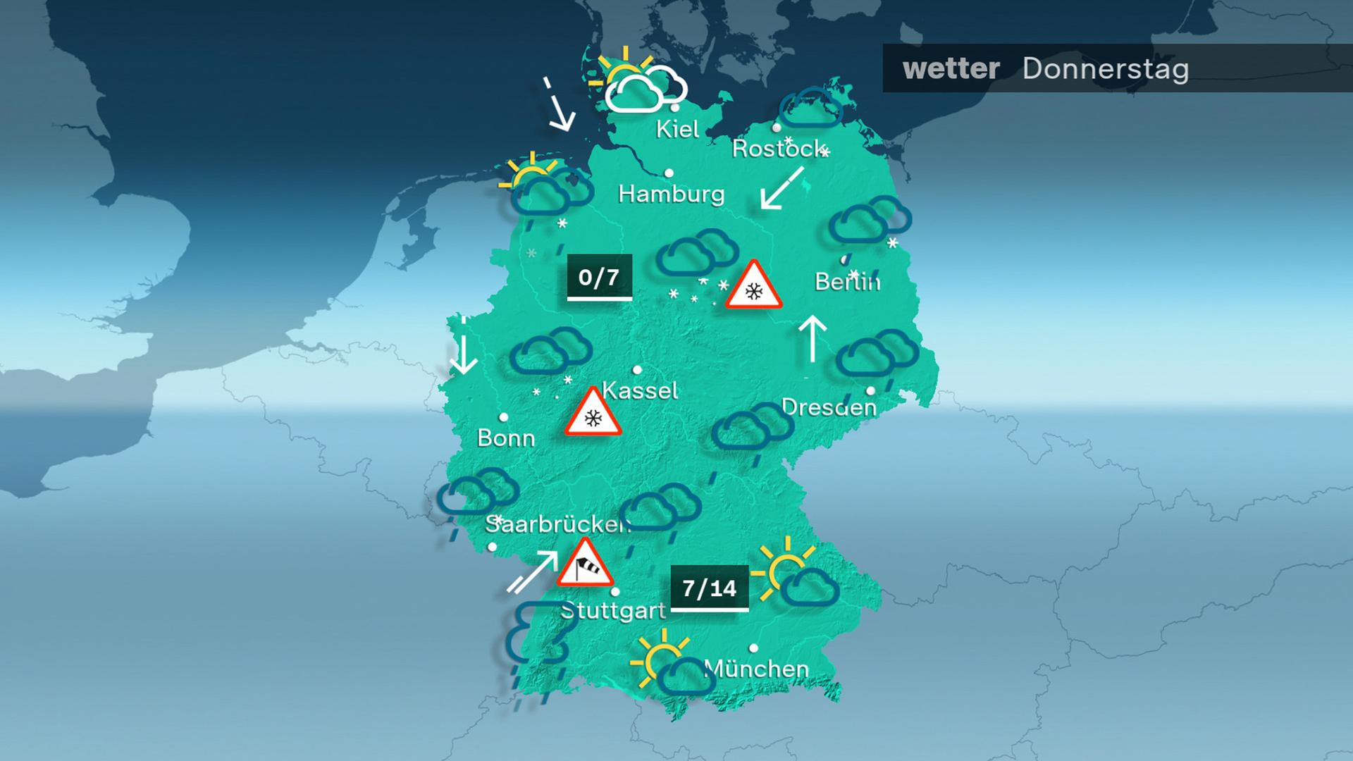 Wetterkarte: Vorhersage für den 09.01.2025