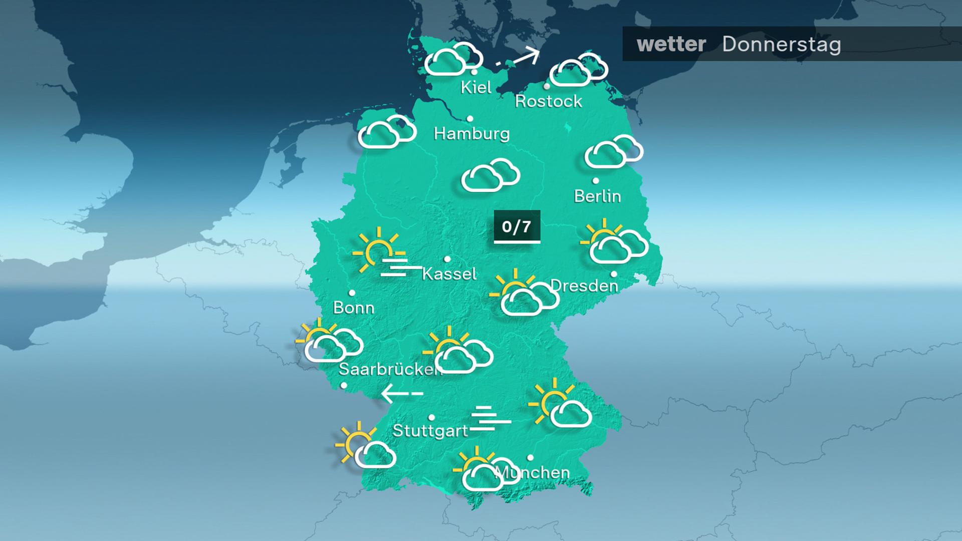 Wetterkarte: Vorhersage für den 16.01.2025