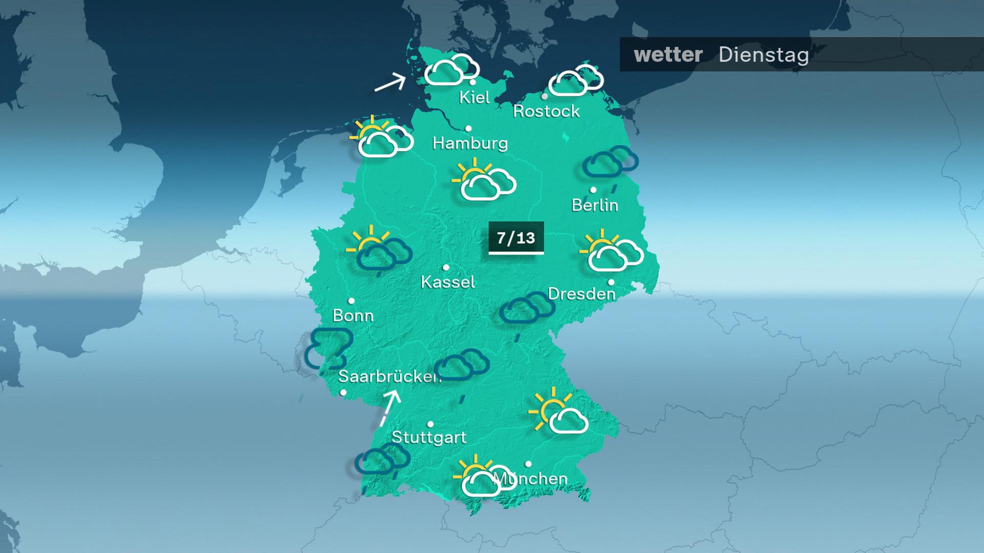 Das Wetter am Dienstag 25.02.2024