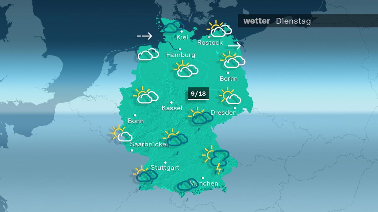 Das Wetter am Dienstag 25.03.2024