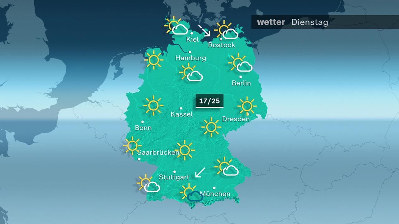 Wetter am Dienstag 29.04.2025