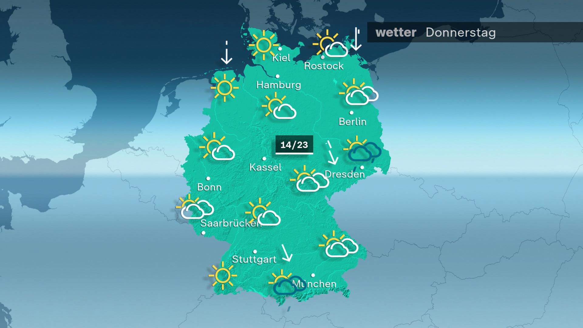 Das Wetter am Donnerstag 15.05.2025